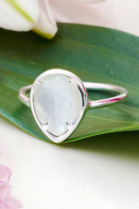 Mother Of Pearl Pear Cut Ring - SF