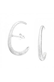 Sterling Silver Curved Ear Studs - SS