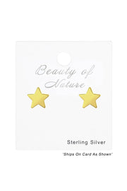 Sterling Silver Star Ear Studs - VM
