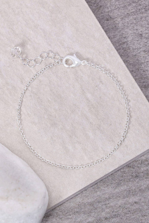 Silver Plated 1.5mm Rolo Chain Bracelet - SP