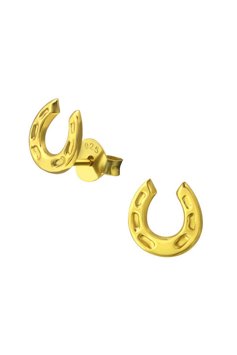 Sterling Silver Horseshoe Ear Studs - VM