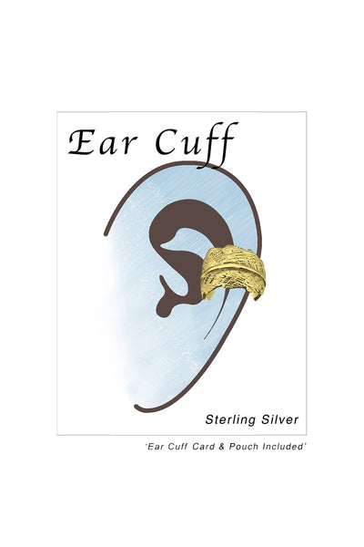 Sterling Silver Leaf Ear Cuff and Ear Pin - VM