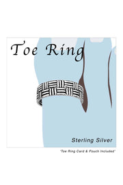 Sterling Silver Rattan Inspired Adjustable Toe Ring - SS