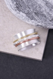 Tri-Tone Spinner Ring - SF