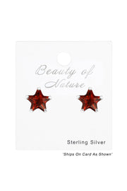 Sterling Silver Star 4mm Ear Studs With Cubic Zirconia - SS