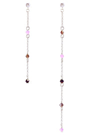 Purple Austrian Crystal Drop Earrings - SF