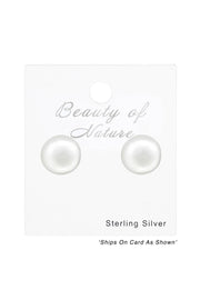 Synthetic Pearl 4mm Ear Studs - SS