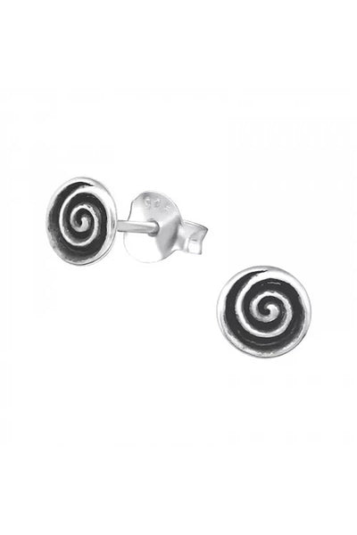 Sterling Silver Spiral Ear Studs - SS