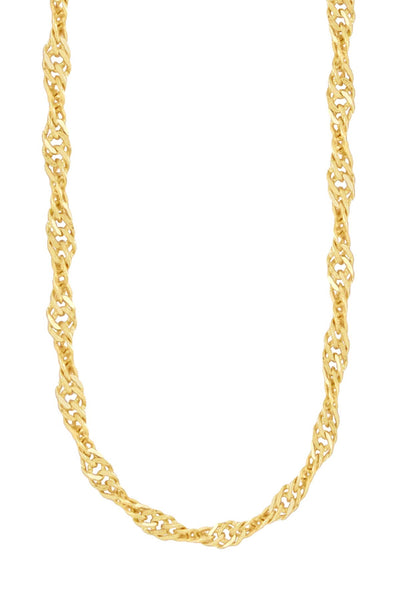 14k Gold Plated 2mm Singapore Chain - GP