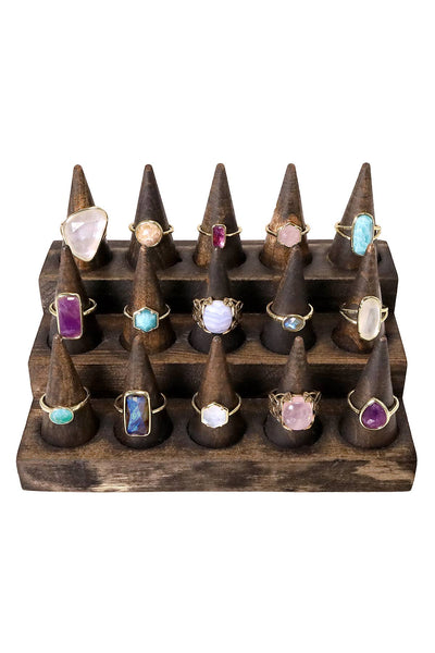 $12.00 Pc x 15 Pcs Semi-Precious Ring Prepack - Sizes 6,7,8