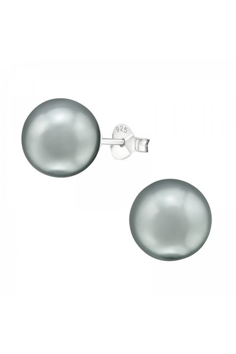 Synthetic Pearl 10mm Ear Studs - SS