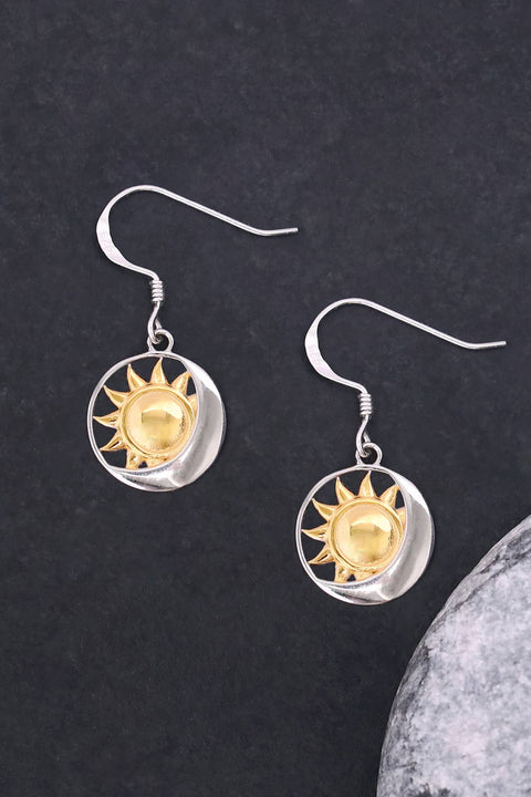 Sun & Moon Drop Earrings - SF