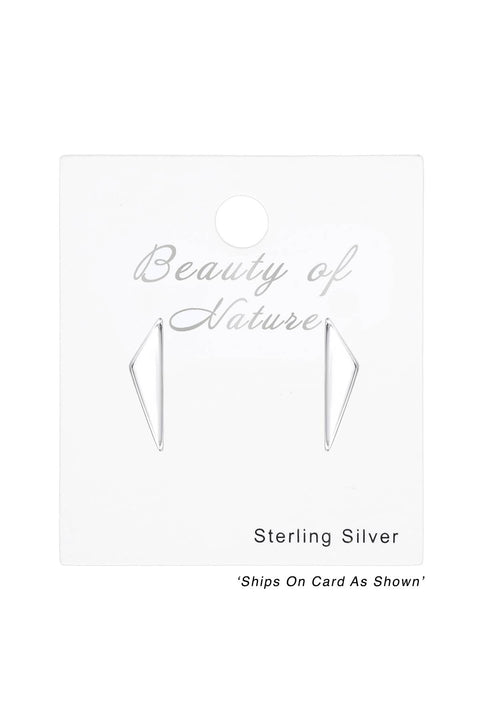 Sterling Silver Triangle Ear Studs - SS