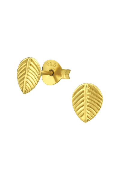 Sterling Silver Leaf Ear Studs - VM