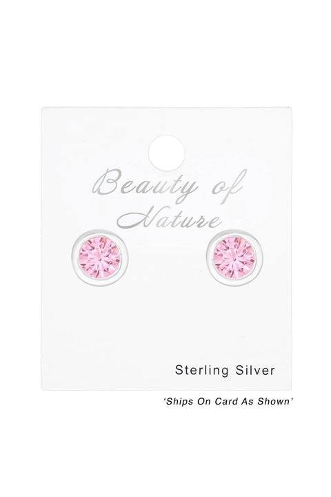 Sterling Silver Round 3mm Ear Studs With Cubic Zirconia - SS