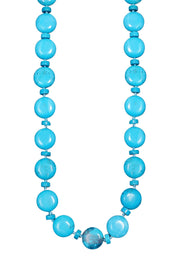 Turquoise & Silver Plated Nogales Necklace - SF
