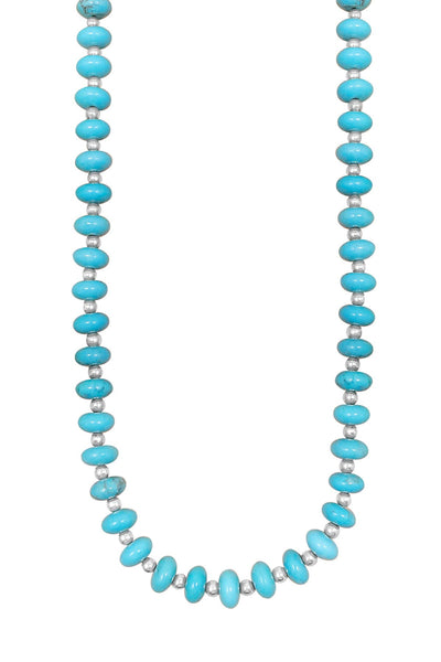 Turquoise & Silver Plated Arapahoe Necklace - SF