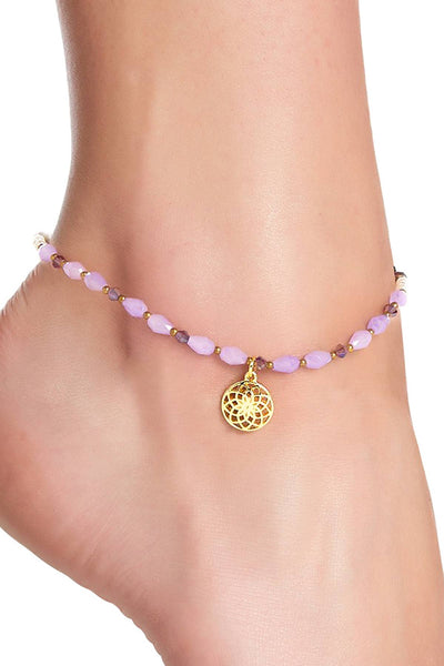 Austrian Crystal & Infinity Charm Anklet - GF