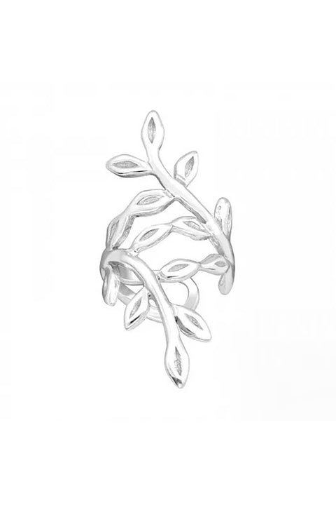 Sterling Silver Branch Ear Cuff and Ear Pin - SS