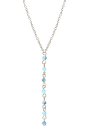 Blue Austrian Crystal Y Necklace - SF