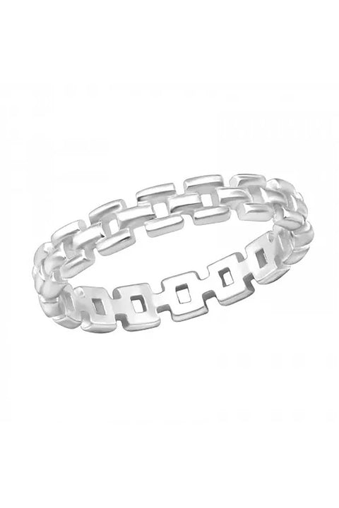 Sterling Silver Chain Braid Ring - SS