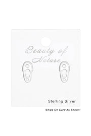 Sterling Silver Safety Pin Ear Studs - SS