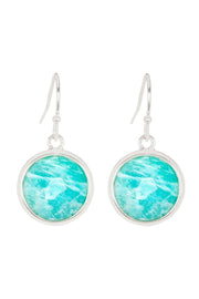 Amazonite Round Earrings - SF