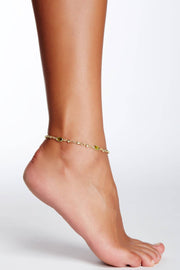 Peridot Crystal Framed Anklet - GF