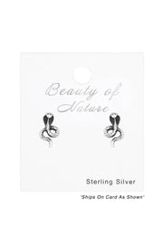 Sterling Silver Cobra Ear Studs - SS
