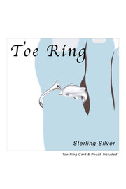 Sterling Silver Dolphin Adjustable Toe Ring - SS