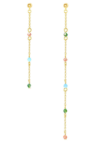 Mixed Austrian Crystal Drop Earrings - GF