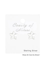 Sterling Silver Star Ear Studs - SS