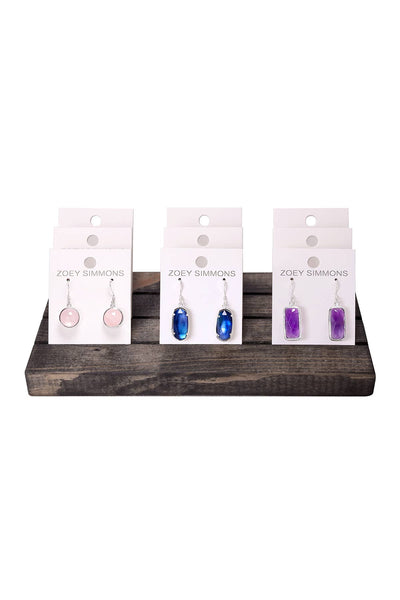 $11.00 Pr x 9 Prs Semi-Precious Earrings Prepack