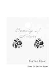 Sterling Silver Knot Ear Studs - SS