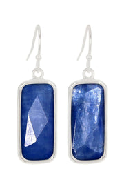 Kyanite Rectangle Drop Earrings - SF