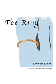 Sterling Silver Plain Adjustable Toe Ring - RG