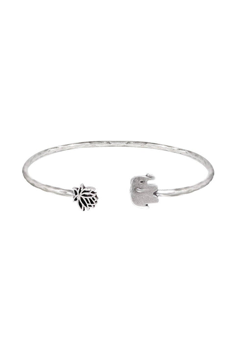 Lotus & Elephant Cuff Bracelet - SF