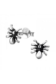Sterling Silver Spider Ear Studs - SS