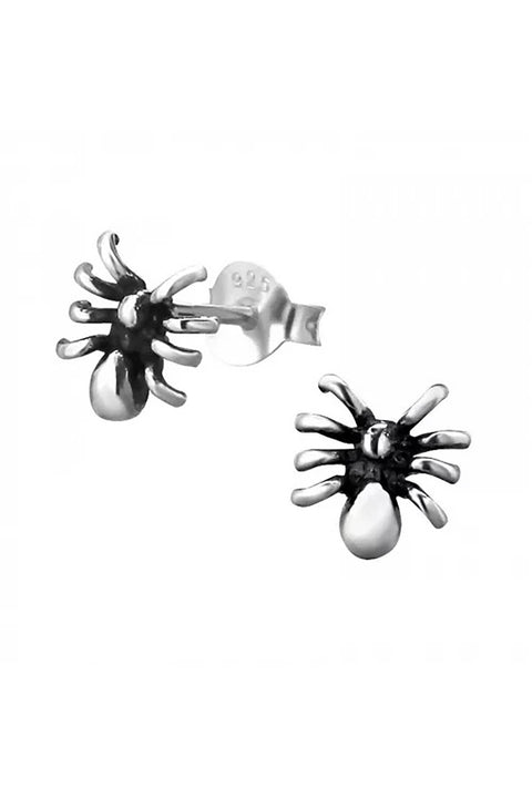 Sterling Silver Spider Ear Studs - SS
