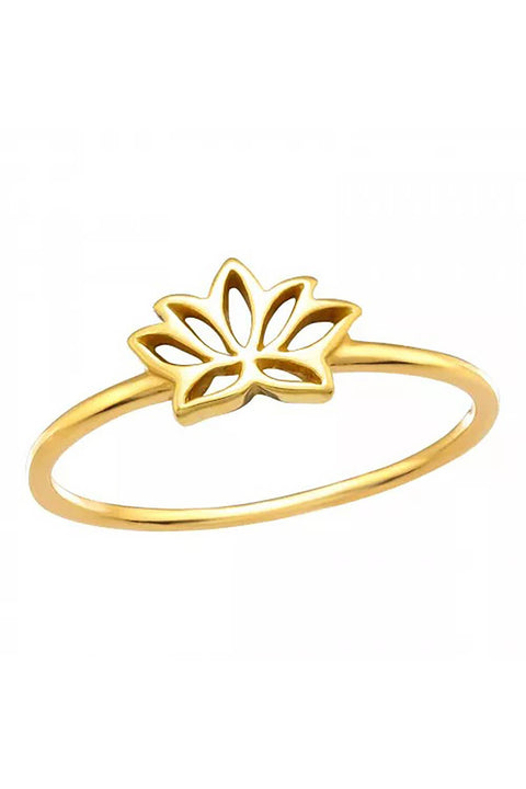 Sterling Silver Vermeil Lotus Blossom Ring - VM