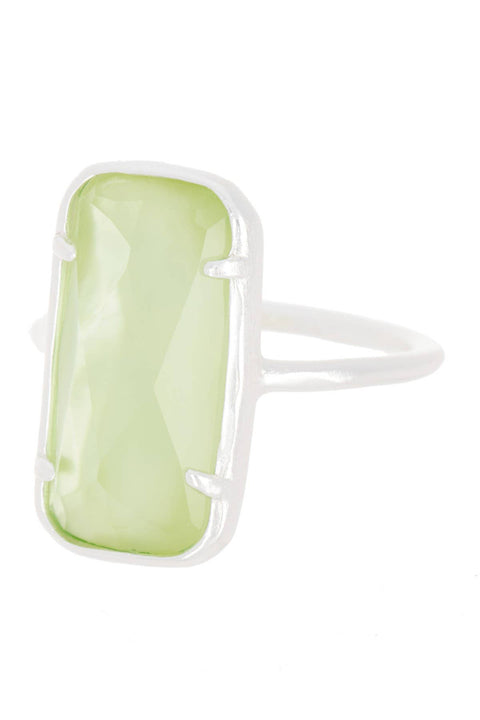 Green Mother Of Pearl Quartz Ring - SF