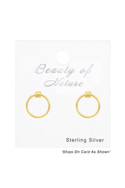 Sterling Silver Circle Ear Studs - VM