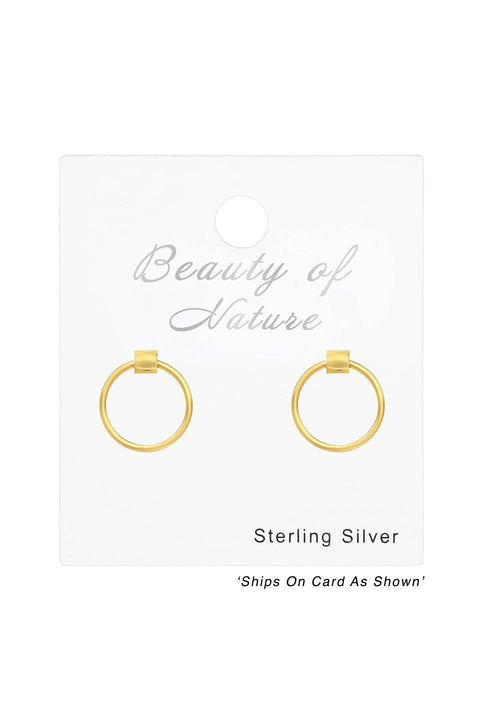 Sterling Silver Circle Ear Studs - VM