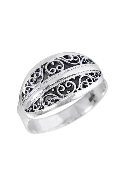 Sterling Silver Bali Filigree Ring - SS