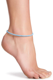 Turquoise Beaded Anklet - SF