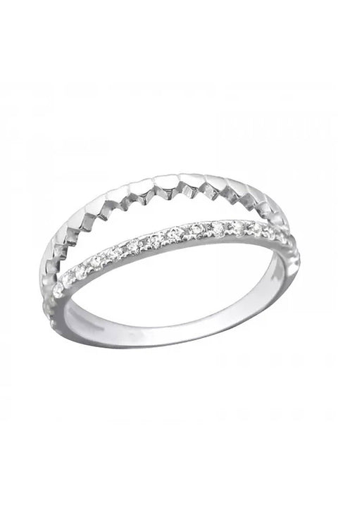 Sterling Silver Little Hearts Open Band Ring - SS