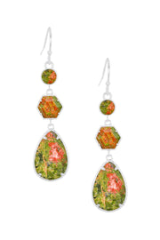 Unakite Statement Earrings - SF