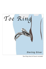 Sterling Silver Snake Adjustable Toe Ring - SS