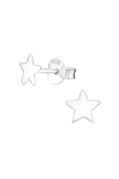 Sterling Silver Star Ear Studs - SS