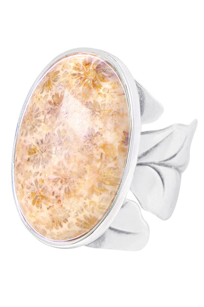 Lily Fossil Statement Ring - SF
